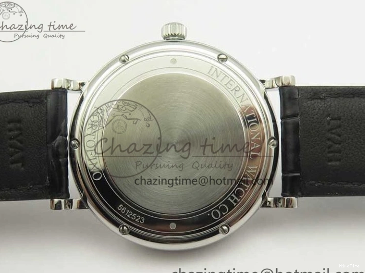 MIROTIME 0812 Portofino Automatic SS MKF 1:1 Best Edition White Dial On Black Leather Strap MIYOTA 9015 V Original 7204